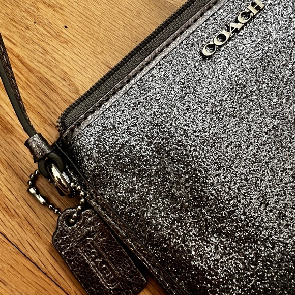 Silver Coach wristlet - Picture 2 of 8